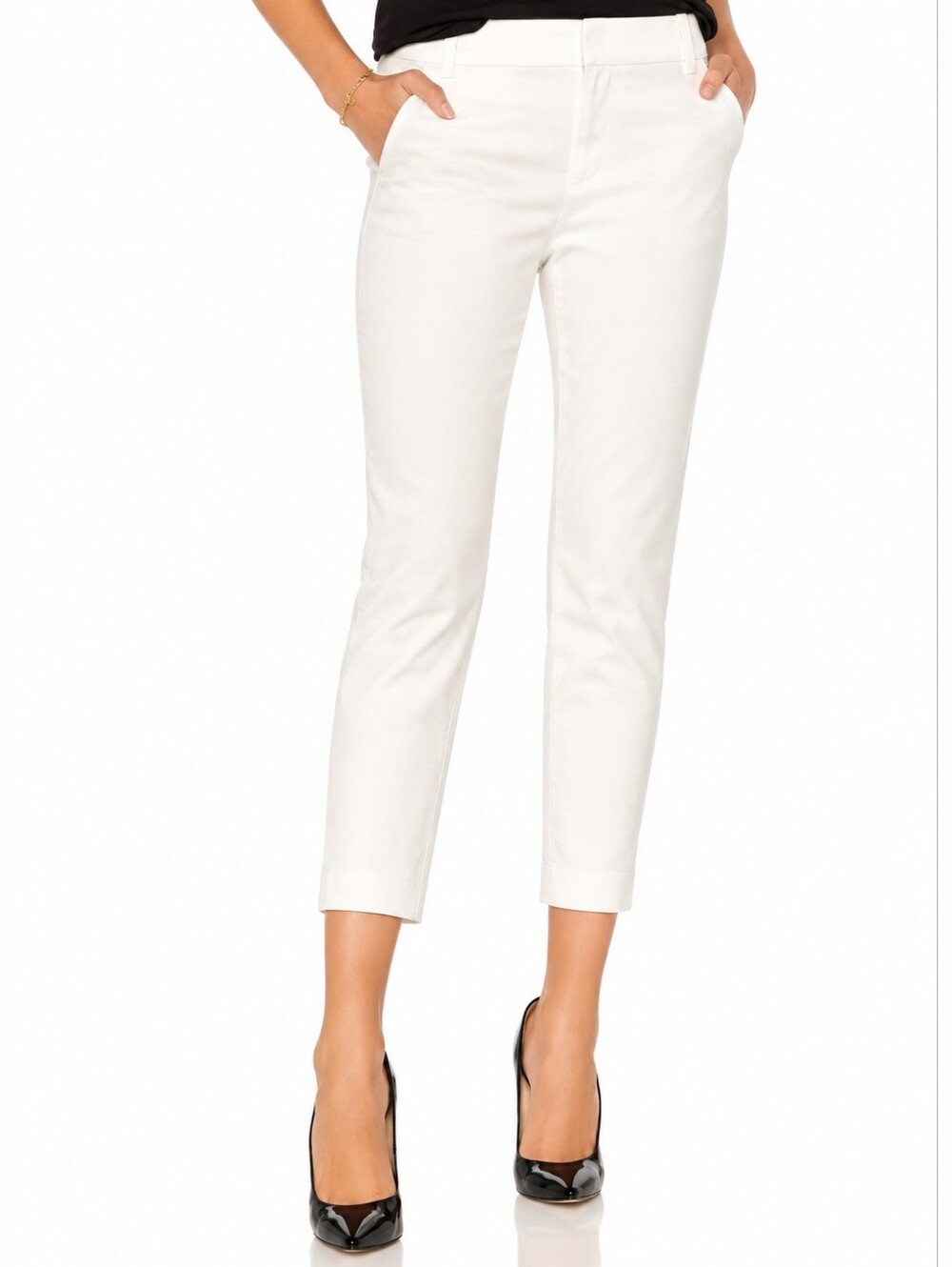 ❤️ VINCE COIN POCKET SLIM FIT CHINO PANTS IN OFF WHITE, 6 (28)